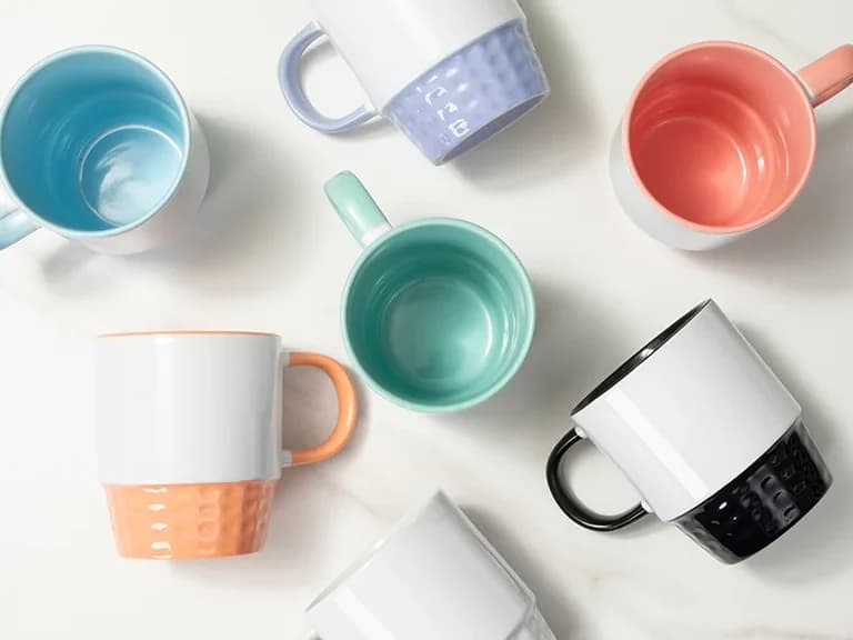 TAZA BLANCA APILABLE INTERIOR Y ASA 10onz