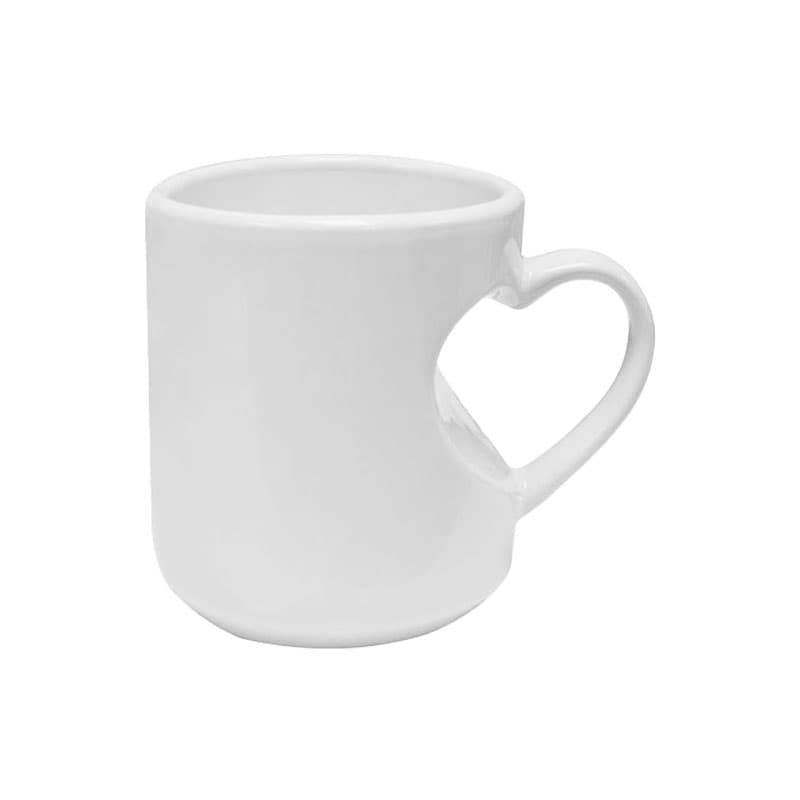 TAZAS BLANCAS CON ASAS EN FORMA DE CORAZON 11ONZ